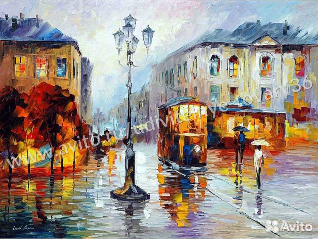 Картины по номерам 40*50 Дождливая погода