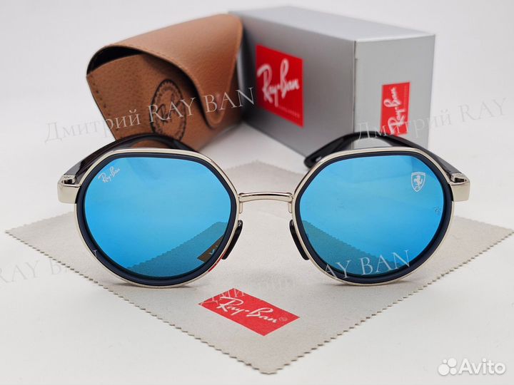 Очки Ray Ban 3703 Ferrari Blue Mirror Стекло