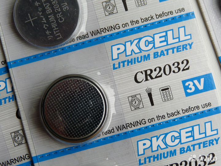Литиевые батарейки pkcell CR 2032 новые
