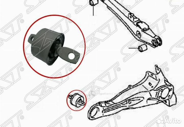 Сайлентблок рычага заднего misubishi Galant fortis Lancer evolution OutLander 06- ST4120A125