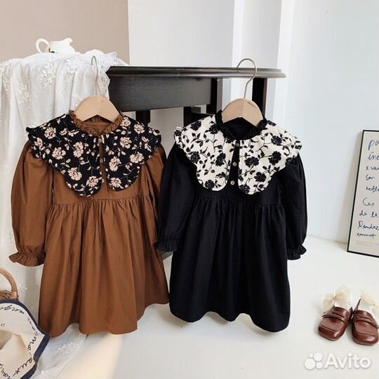 Платье для девочки черное 110