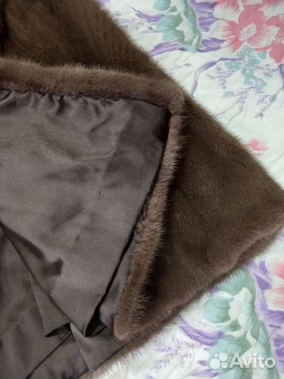 Шуба норковая 52 размер, цвет орех