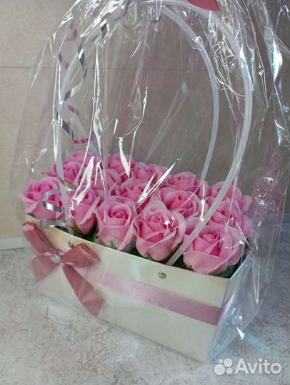 Букет из мыльных роз