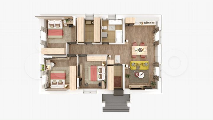 Дом 80 м² на участке 6 сот.