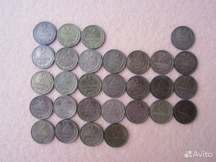 Набор монет, погодовка - СССР (