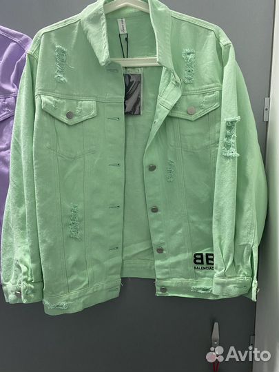Джинсовая куртка новая оверсайз