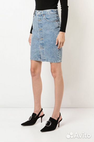 Levi's button clearance thru mom skirt