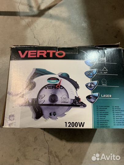 Дисковая пила Verto 1200w