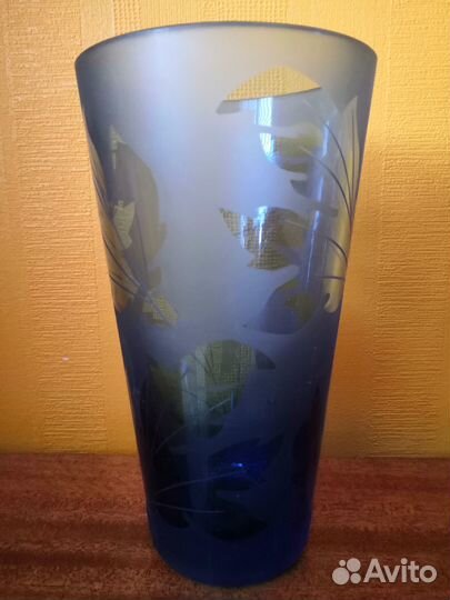 Вазы из цветного стекла СССР