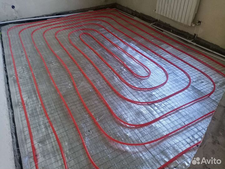 Укладка тёплых полов, отопление, сантех. работы