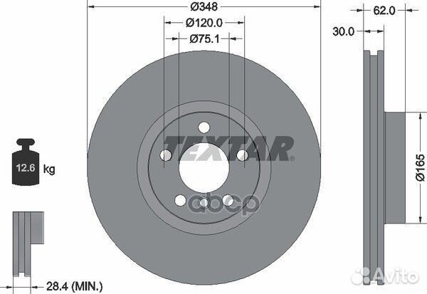 92160905 диск тормозной передний BMW X5 3.0/4