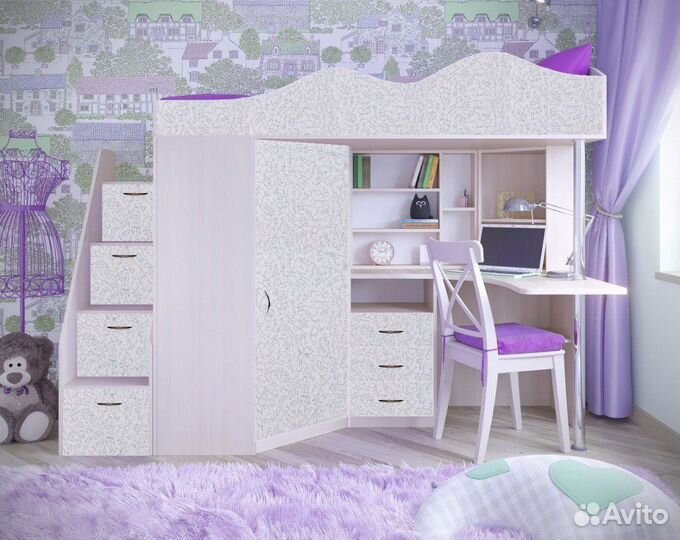 Кровать чердак «Пионер»