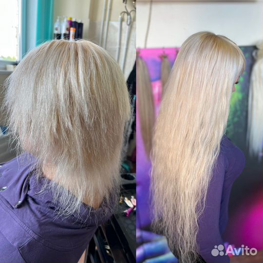 Натуральные волосы для наращивания с работо