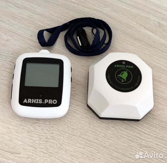 Кнопка вызова персонала и часы пейджер Поясной