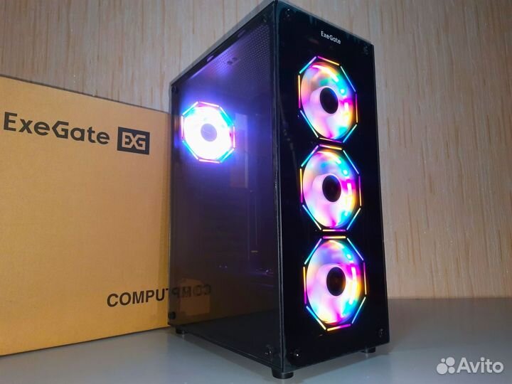 Новый Корпус EXG Gаming Case V3 RGB X4-FAN ATX