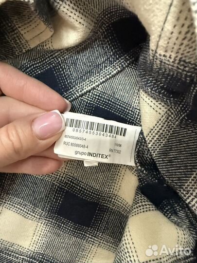 Фланелевая рубашка zara 104