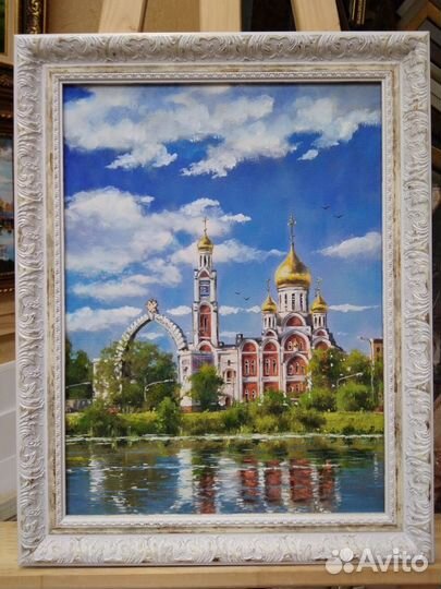 Картина маслом городской пейзаж