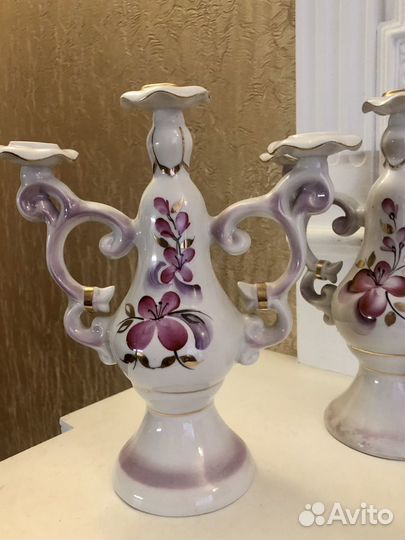 Подсвечники фарфор. СССР