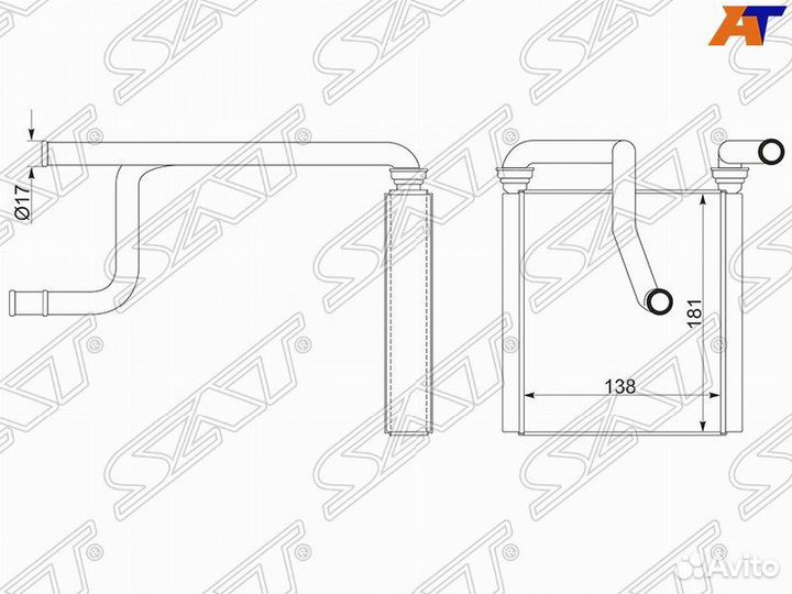 Радиатор отопителя салона honda FIT/jazz GD1-4 01