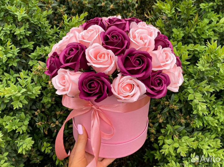 Букет из мыльных роз