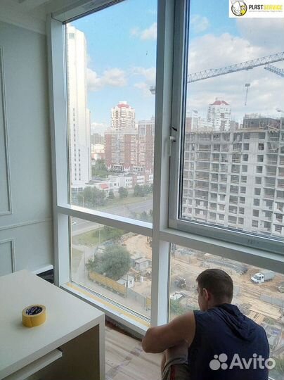 Алюминиевые окна, остекление теплый профиль