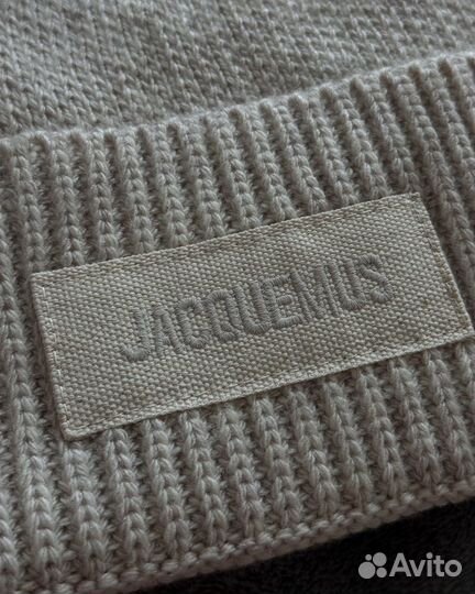 Jacquemus шапка бежевая + синяя