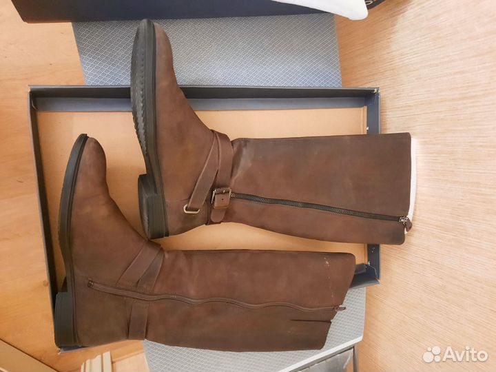 Сапоги Ecco нубук демисезонные 38