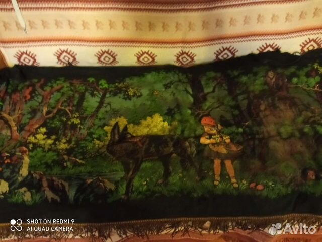 Ковер послевоенный красная шапочка и волк