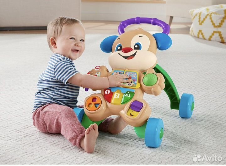 Ходунки каталка fisher price щенок с коробкой