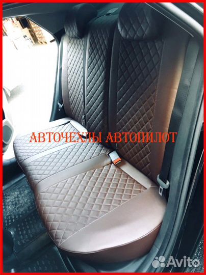 Чехлы Автопилот Hyundai Sonata из экокожи Ромб