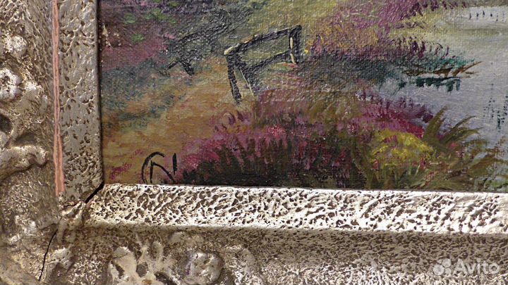 Предгорное озеро.Картина.Германия.Пейзаж.Живопись