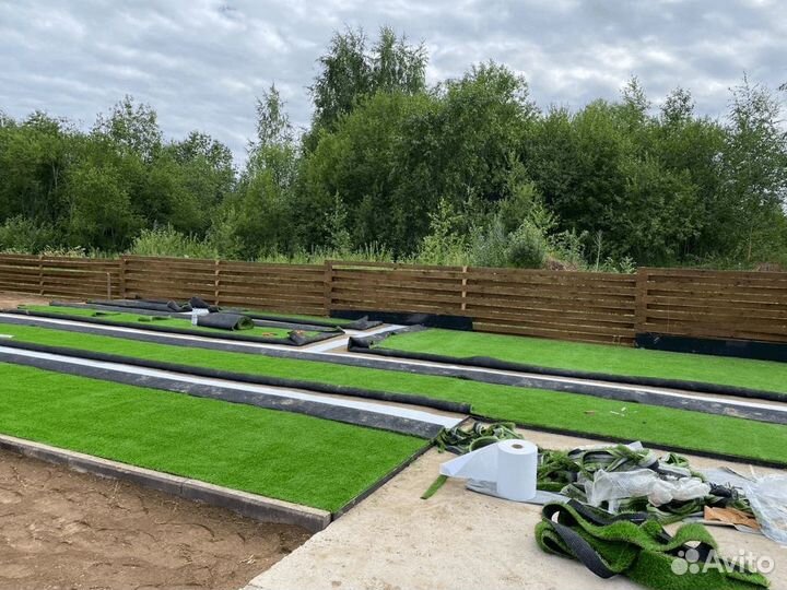 Покрытие искусственный газон