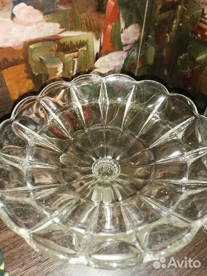 Ваза для фруктов на ножке СССР