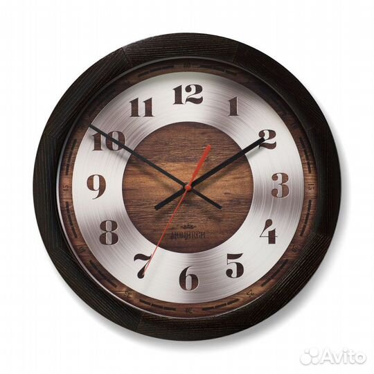 Часы из натурального дерева loft d 38 см новые