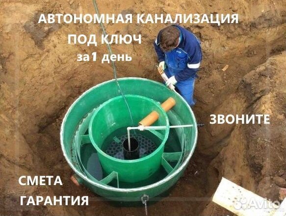 Монтаж автономной канализации под ключ