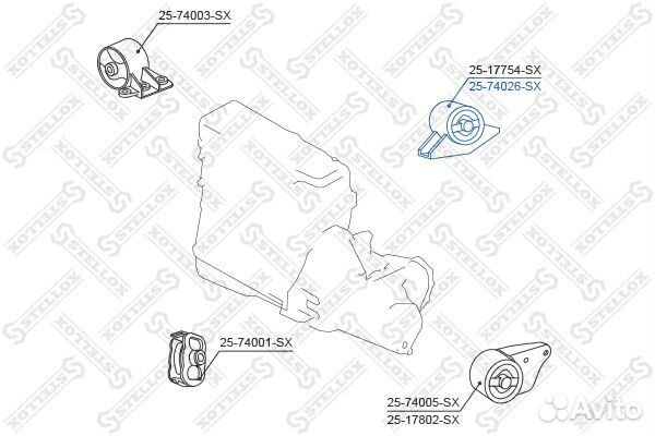 Подушка двс задняя Nissan Primera W10 2.0D 90-96