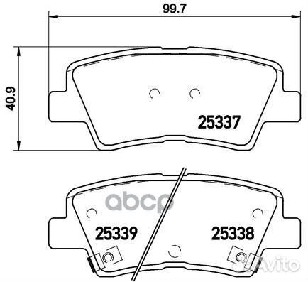 Колодки задние P30067 Brembo