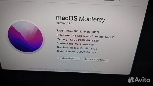 iMac 27 retina 5k 2017 май 2019 объявление продам