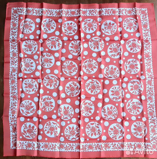 Платок 65см*65см винтаж иск шёлк бу