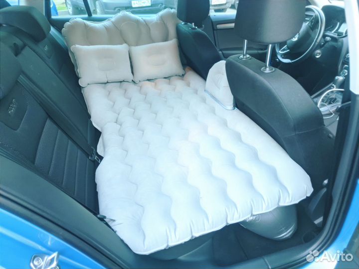 Надувной матрас в машину с доп.спинкой и насос