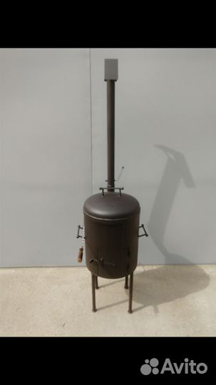 Печь для казана с трубой