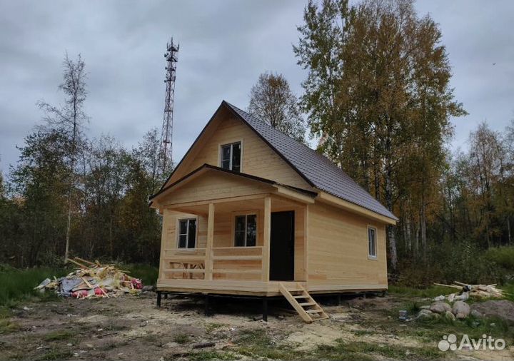 Дом из бруса (профилированного) монт. до 4 нд