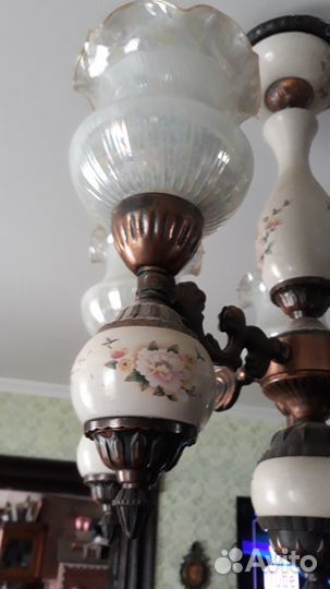 Люстра пятирожковая,винтажная