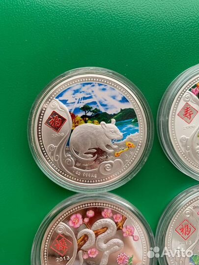 Монеты серебро 9999 конго niue острова кука