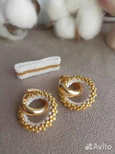 Серьги из бисера