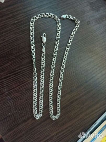 Мужская серебряная цепь