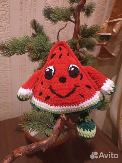 Вязание арбуз и банан