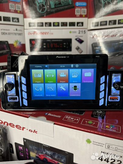 Магнитола pioneer bluetooth с экраном + камера