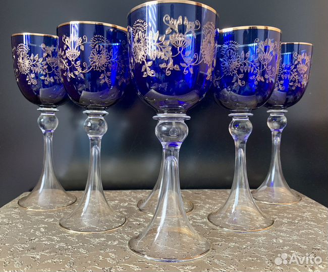 Фужеры, бокалы, рюмки, креманки Богемия