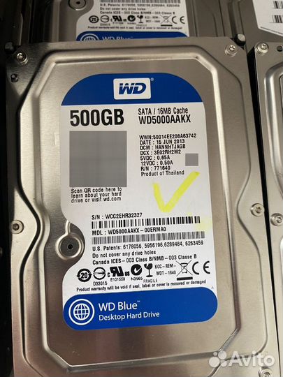 Жёсткие диски HDD 500gb 34шт